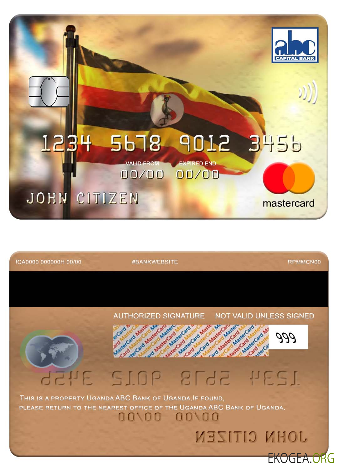 Ouganda ABC Bank of Uganda mastercard